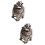 2Pièces Brûle-Encens Maison Vintage Marron Clair Élégant 7