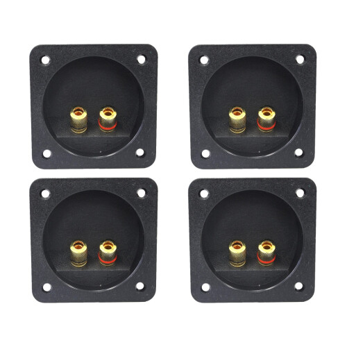 4St Luidspreker Terminal Cup Connector Zwart Voor DIY Speaker Box 1