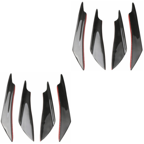 2Sets Zwarte Carbon Achterbumper Cover Professionele Kwaliteit 2