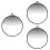 3Pièces Compact Ronds Durable 5