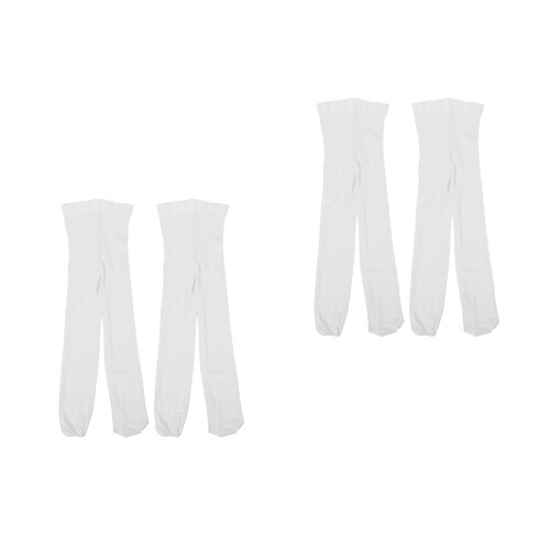 4Paren Witte Dance Tights Ultradun En Elastisch Materiaal 1