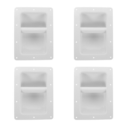 4St Wit Ijzeren Speaker Handvat Draagbaar Met Slijtvaste Constructie 2