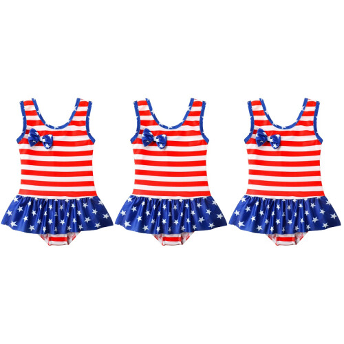 3St Badpak Met Amerikaans Ontwerp, Elastisch Zwemkleding 2