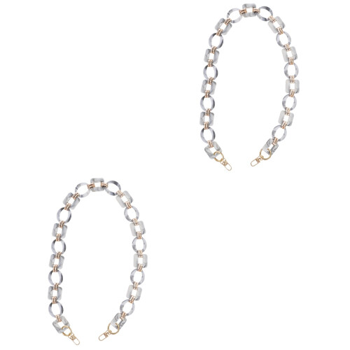 2St Wit Resin Bag Chain Decoratieve Tas Ketting Design 2