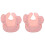 2Pièces Bavoirs Pour Bébé Rose Réutilisables En Doux 2