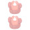 2Pièces Bavoirs Pour Bébé Rose Réutilisables En Doux 5