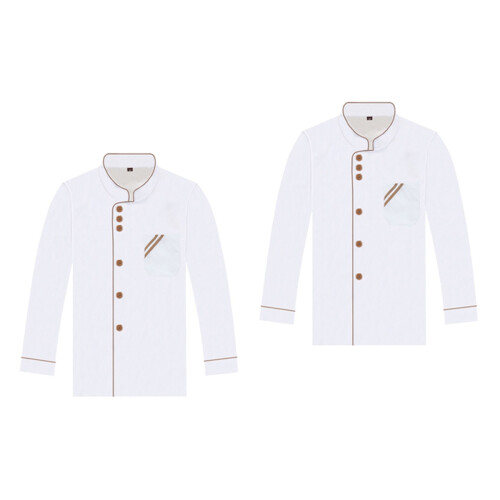 2St Unisex Chef Wit Ademend Olieafstotend Uniform 2
