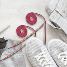 6Paren Paar Unieke Veters Sneakers Flat Multi Kleuren Decoratie