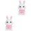 2St Multifunctionele Kinder Spaarpot, Cartoon Bunny Muntbox, Vinyl 2