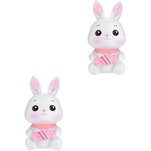 2St Multifunctionele Kinder Spaarpot, Cartoon Bunny Muntbox, Vinyl 1