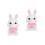 2St Multifunctionele Kinder Spaarpot, Cartoon Bunny Muntbox, Vinyl 3