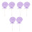 6Pièces Props Créatifs Sucettes Violet Pour Enfants Décor De 4