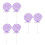 6Pièces Props Créatifs Sucettes Violet Pour Enfants Décor De 5