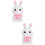 2St Multifunctionele Kinder Spaarpot, Cartoon Bunny Muntbox, Vinyl 6