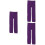 3Pièces Leggings Violets Hiver Extensibles 5