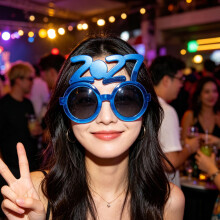 4St 2027 Nieuwjaarsbril Plastic Partybril Kleurige Fotoprops