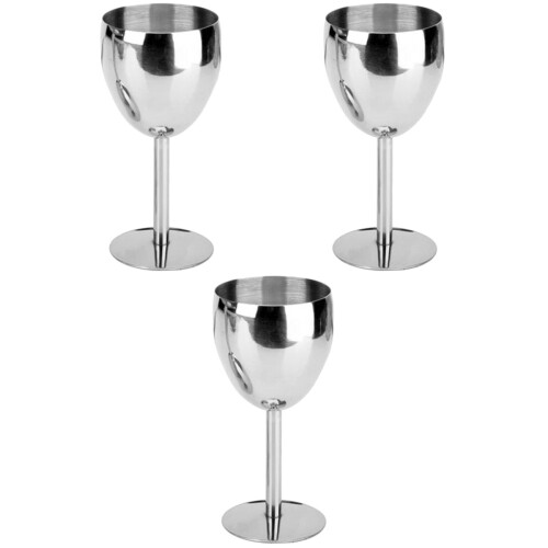 3St Steeloog Wijnglas Rvs Herbruikbaar Duurzaam 1