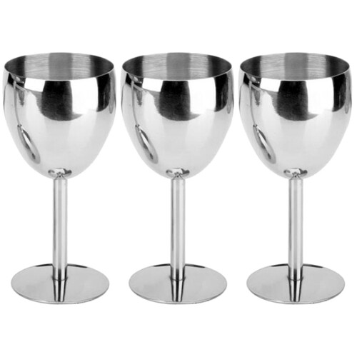 3St Steeloog Wijnglas Rvs Herbruikbaar Duurzaam 2