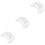 3St Herbruikbare Siliconen Mal Maanbord Tray DIY Epoxy Wit 4