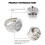 3St Comfortabele Witte Vingerhorloges Ring Quartz Dames 6