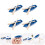 12Sets Mini Bootjes En Peddels DIY Kits Blauwe Micro Landschap 10