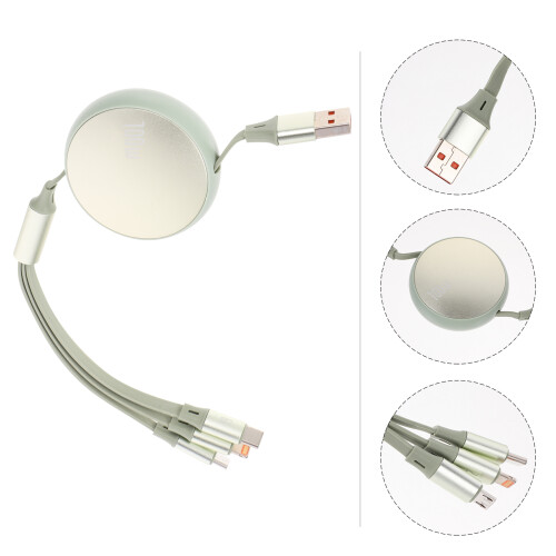 2St Lichtgroene Mobiele Type-C Kabel Opladen En Data Transfer 2