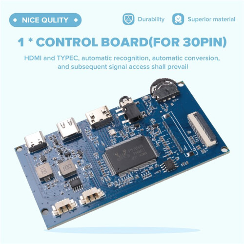For EDP 30Pin TN IPS LCD Screen Display DIY Modification Type-C -Compatible Driver Control Board(1366x768) 1