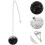 2St Creatieve Zwarte Auto Hanger Rhinestone Car Interior Accessoires 11