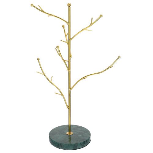 2St Desktop Sieradenhouder Boom Marmer En Legering Decor 1