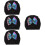 4St Elastische Zwemcaps Dames Sky- Nylon Met Modieuze Strik 7