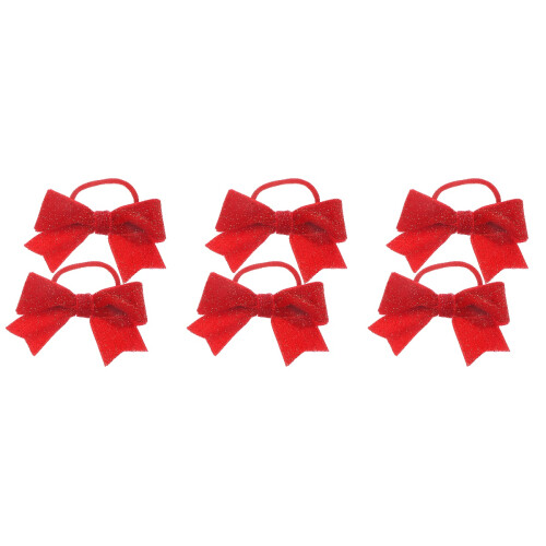 3Paren Rood Strik Haarlinten Zachte Elastische Haaraccessoires 2