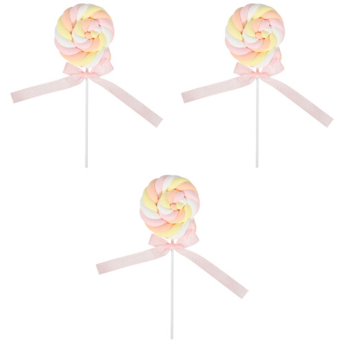 3St Creatieve Roze Lollipop Decor Resin Feest En Bruiloft Prop 1