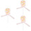 3St Creatieve Roze Lollipop Decor Resin Feest En Bruiloft Prop 5