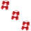 3Paren Rood Strik Haarlinten Zachte Elastische Haaraccessoires 8
