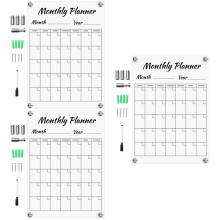 3Sets Lichtgewicht Transparant Acryl Bord Bord Memo Decoratief