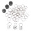 100St Duurzame ABS Plastic Ronde Nummer Tags Met Sleutelring 9