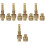 5Sets Gouden Tuinslang Nozzle Verstelbare Ventilator- En Straaluit 4