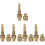 5Sets Gouden Tuinslang Nozzle Verstelbare Ventilator- En Straaluit 5