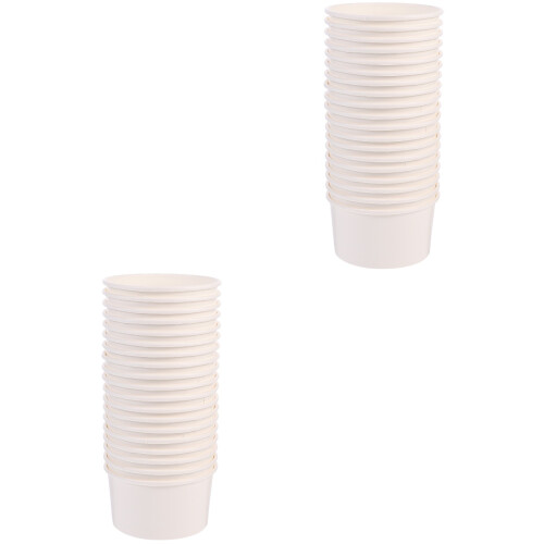 200St Plastic Dessert Cups Wit Wegwerp Ijs Pudding Cake Snack Cups