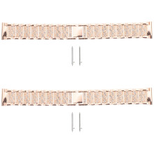 2St Roségouden Metalen Horlogeband Vervanging Smartwatch Comfort