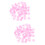 100St Multifunctionele Roze Resin Aquarium Met Gloed 6