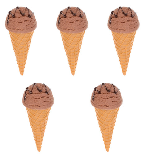 5St Mini Ijs Model Speelgoed Chocoladekleurig Voor Tafelversiering 1