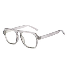 (Gray Translucent )Stilvolles Insstyle quadratisches Brillengestell mit Blaulichtfilter für modetrendy