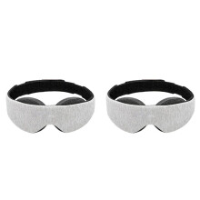 2X 3D Contoured Sleep Mask - Blackout, Memory Foam Eye Mask for Sleeping, Adjustable Strap for Men & Women
