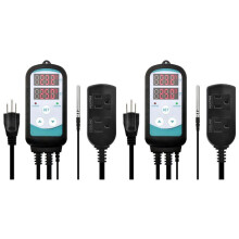 2X Digital Temperature Controller,Digital Temperature Controlled ,Greenhouse Heater with Thermostat US Plug
