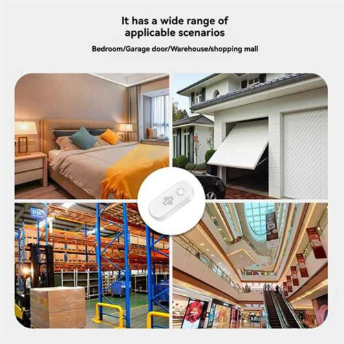 2Pcs  WiFi Vibration Sensor Alarm Wireless Vibration Detector Alert Real- Activity & Shock Detection Black 2