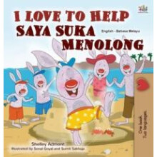 I Love to Help English Malay Bilingual Book for Kids by Shelley Admont