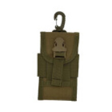 (Khaki)Bolsa táctica militar de 55 pulgadas para teléfono móvil gancho cubierta estuche resistente