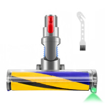 Accessorio per Aspirapolvere con Rilevamento Della Polvere per V15 V11 V10 V8 V7 Spazzola A Rullo Morbido per Pavimenti In Legno Duro con Luce