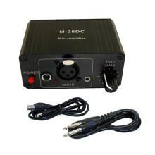 Protable Microphone Preamp 48V Phantom Power High Gain XLR Output Mic Preamplifier for Dynamic/Condenser Microphone B